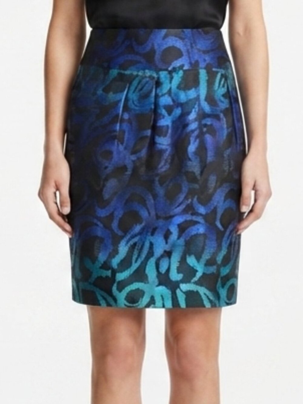 MICHAEL Michael Kors Metallic Satin Gathered Front Pencil Skirt- Sz. 2